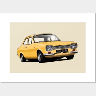 Ford Escort Mk 1 in sahara beige Posters and Art